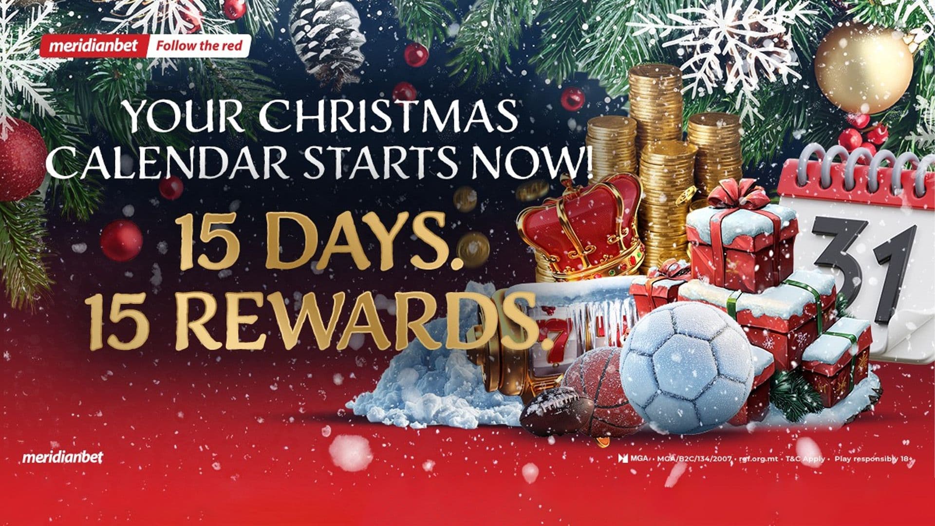 Meridianbet Introduces Christmas Calendar Promotion With Daily Rewards Throughout December