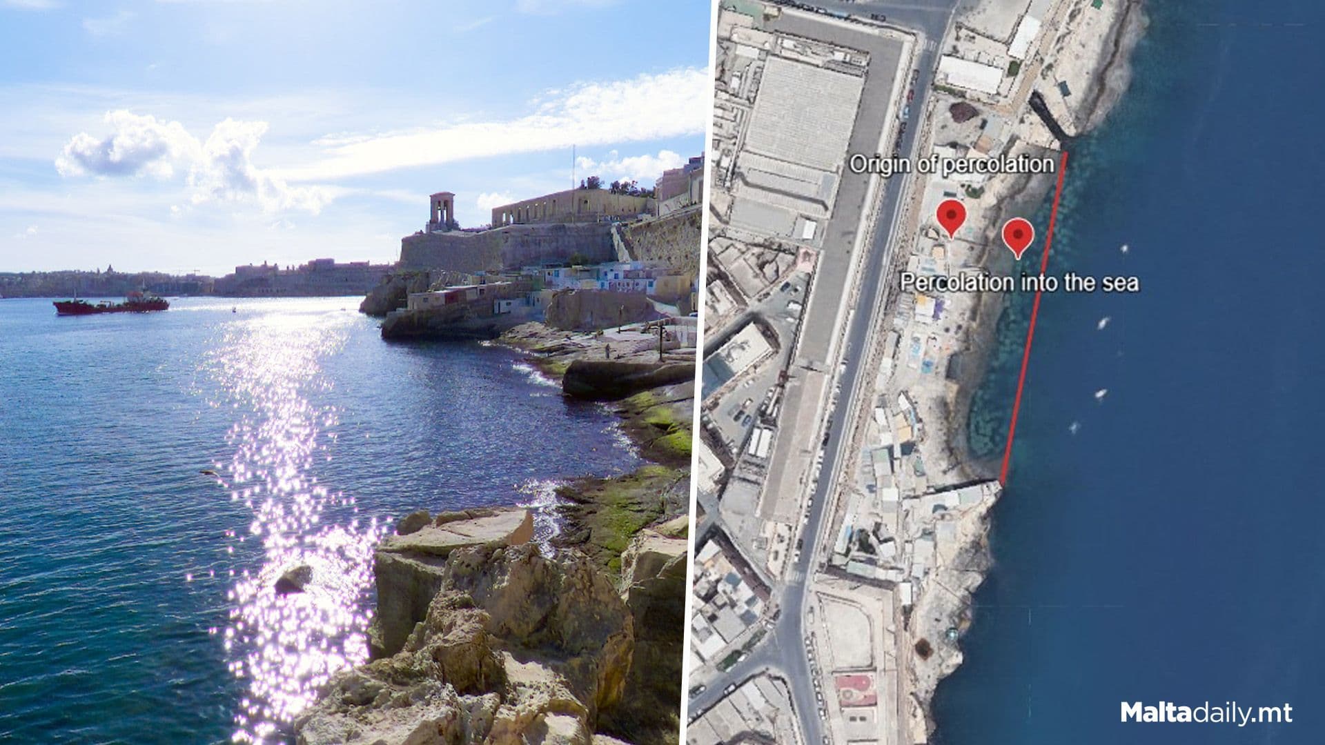 Warning Against Swimming Below Mediterranean Street, Valletta