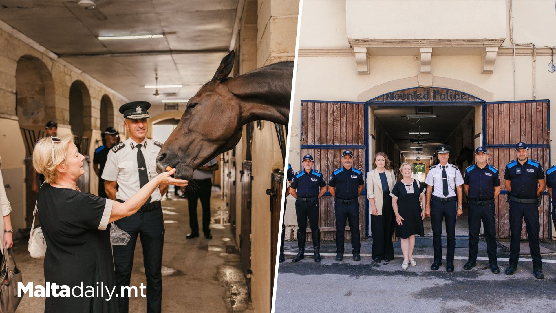 Visit By The Irish Ambassador To The Maltese Police Cavalry Unit
