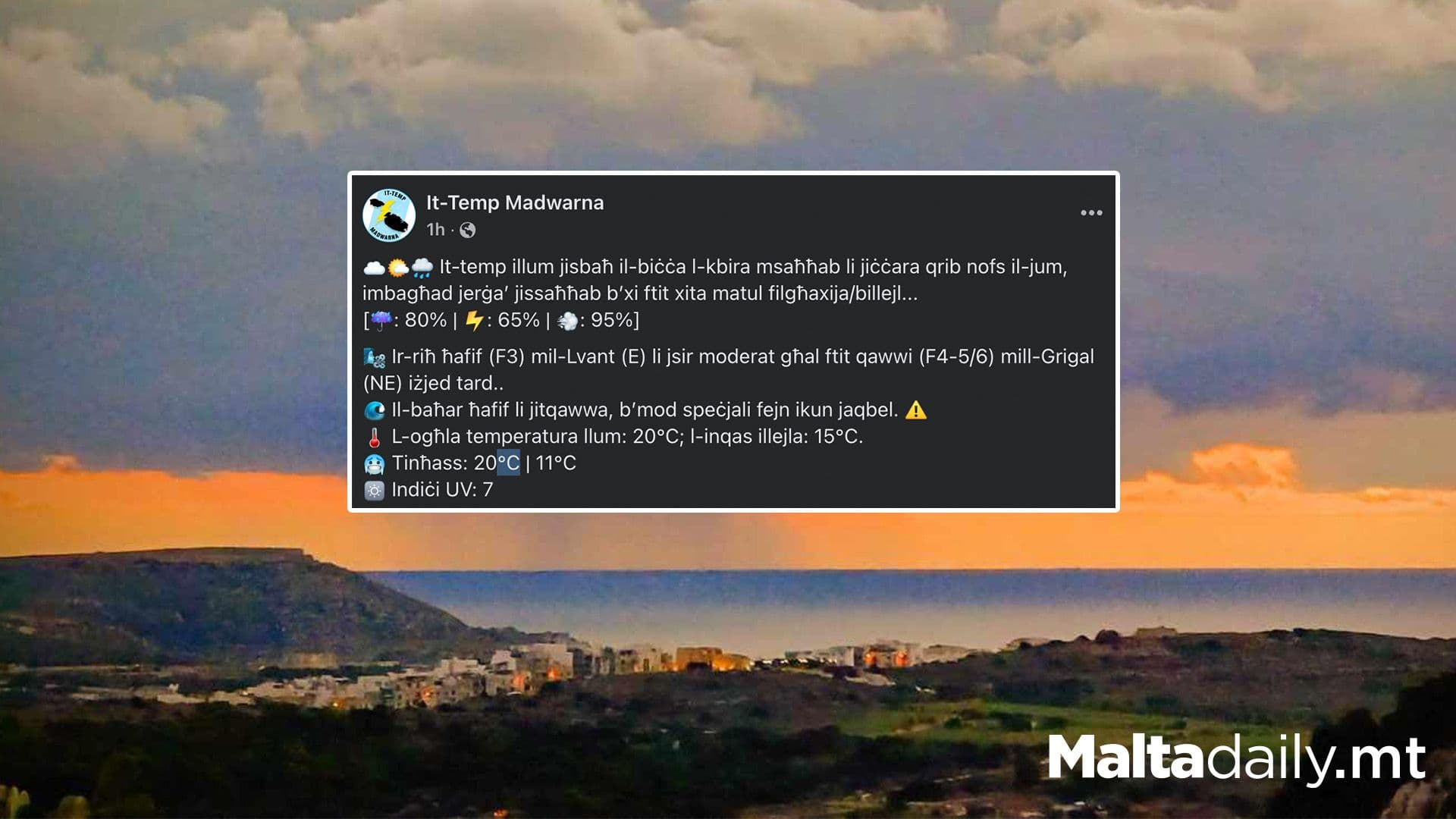 Overnight Rain To Be Followed By Strong Winds