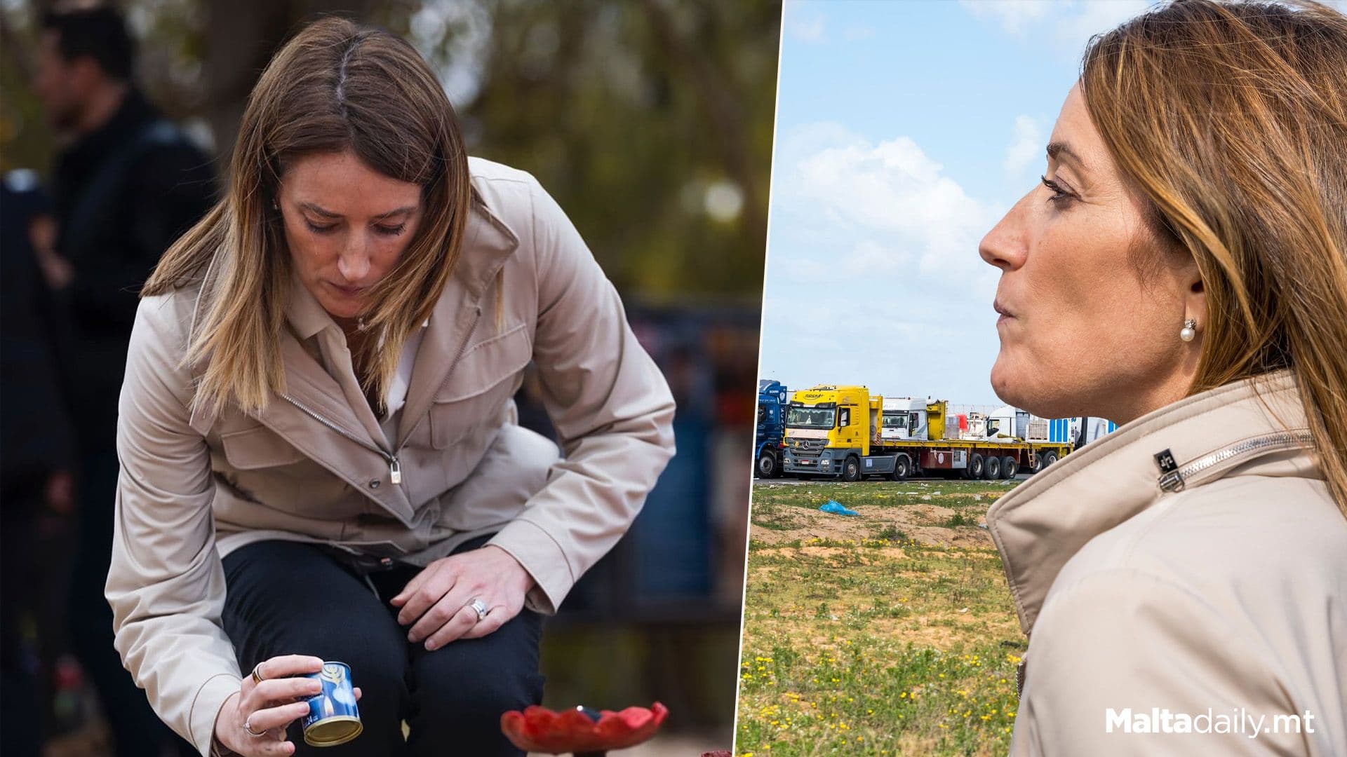 Metsola Visits Gaza As Humanitarian Aid Passes Through