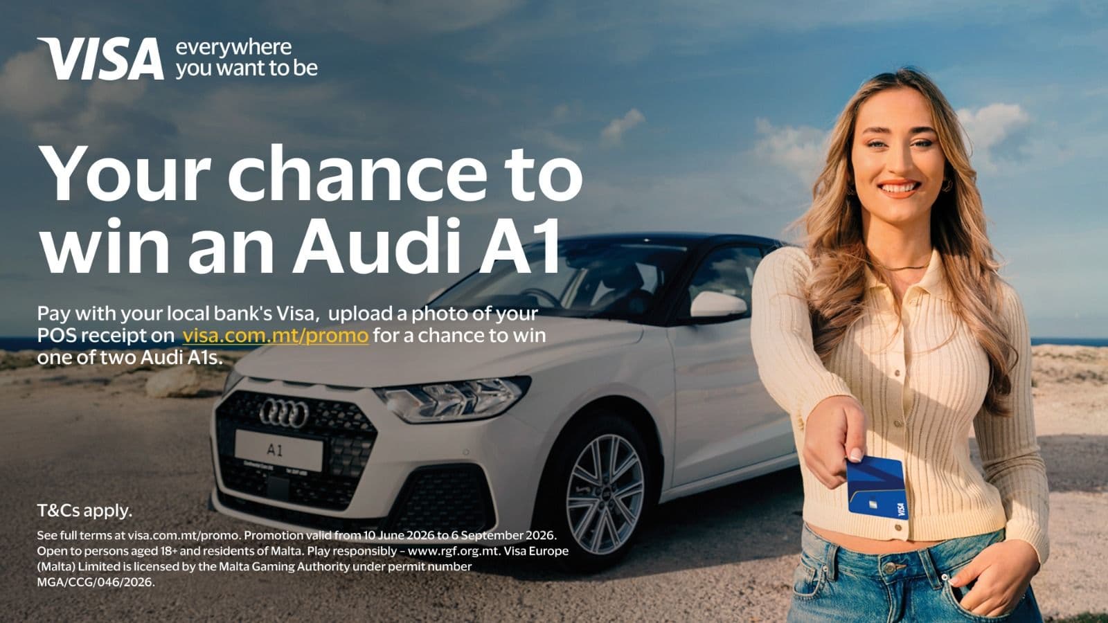 Use Your Local Bank’s Visa Card For Everyday Purchases And Enter The Draw To Win A New Audi A1
