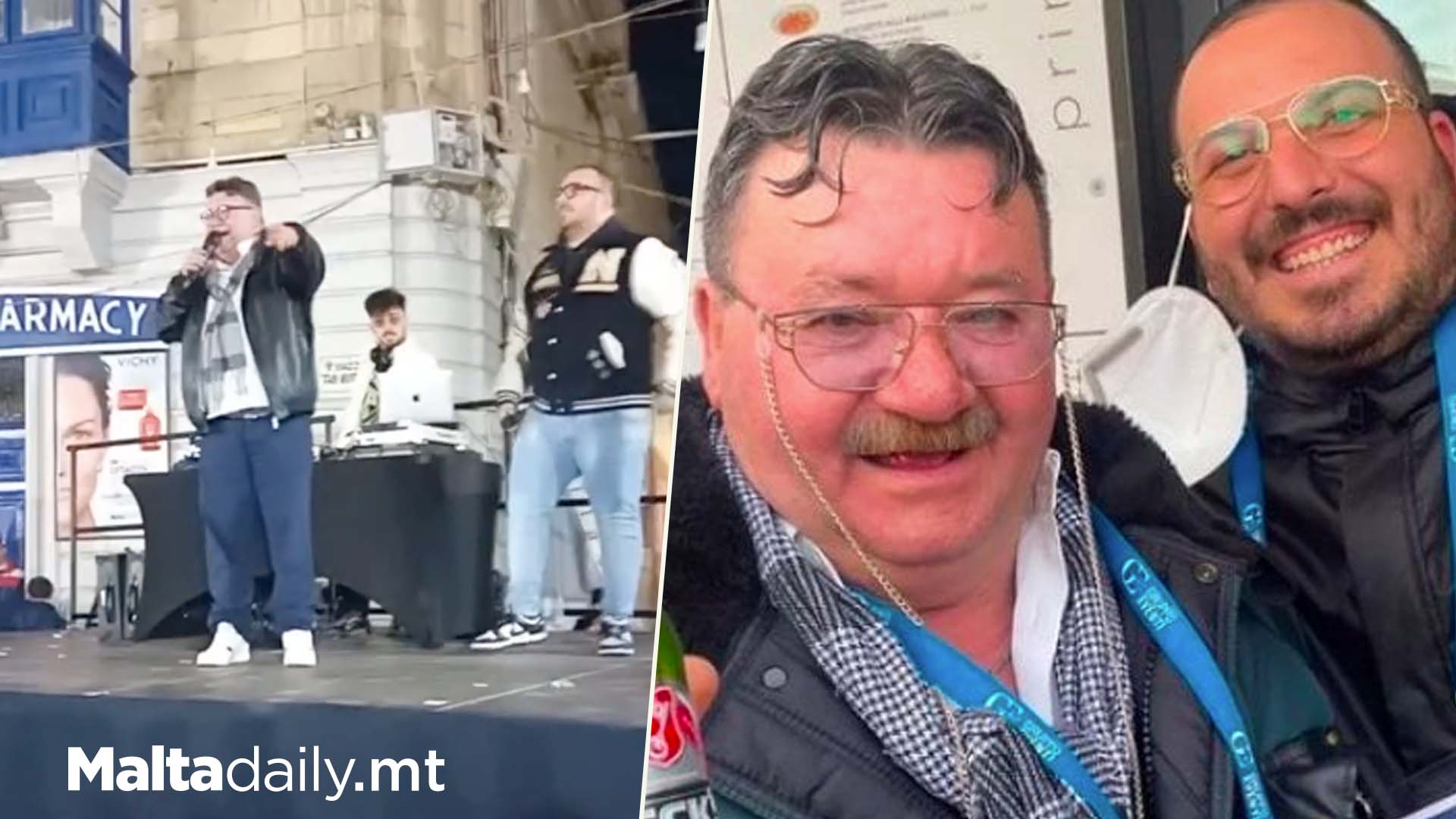 Italian TikTok Stars Duracell & Franco Gioia Perform In Mosta Carnival