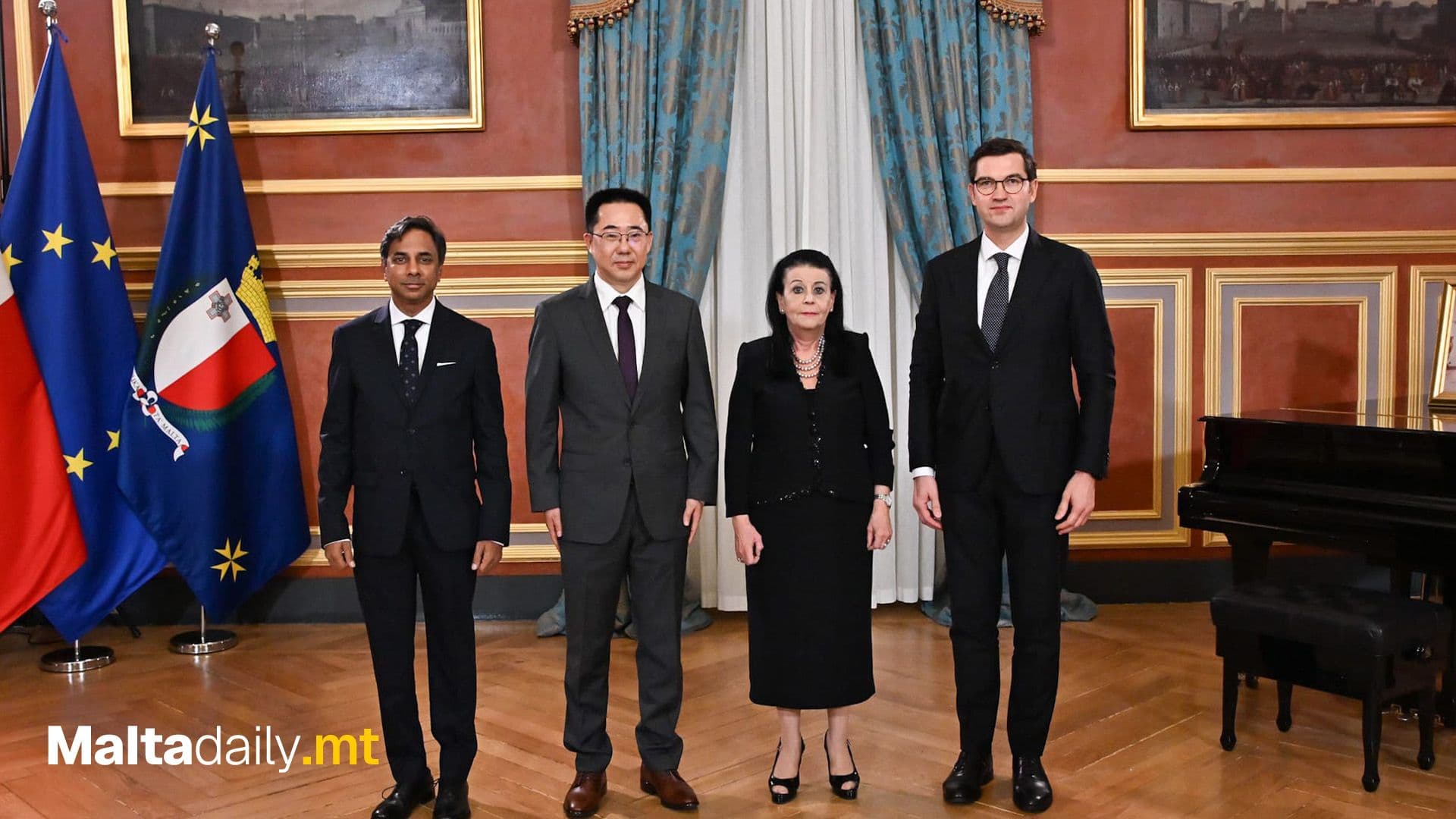 New Ambassadors And High Commissioner Present Credentials To President of Malta