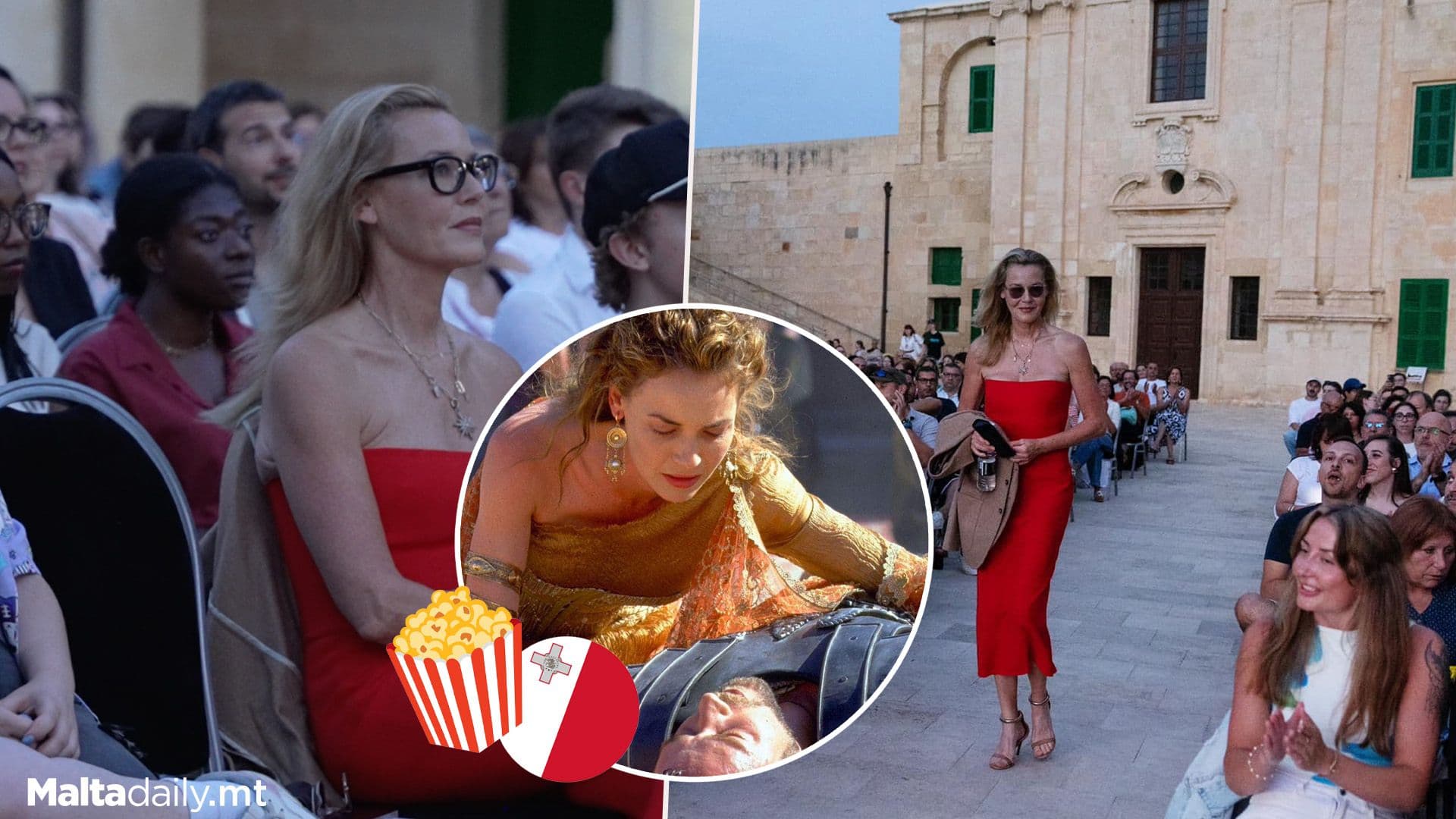 Gladiator Actress Connie Nielsen Watches Gladiator In Malta