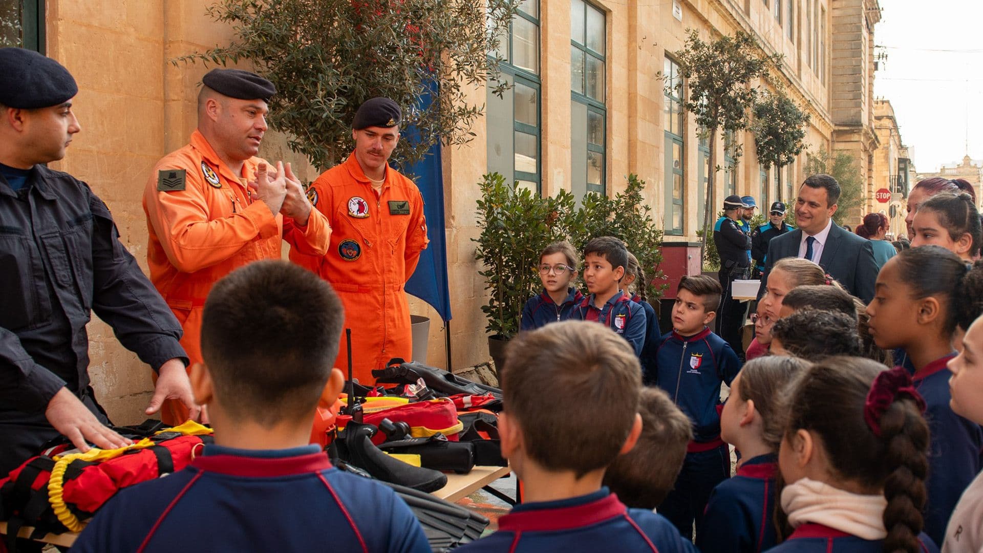 Armed Forces of Malta Visit Żabbar School to Mark World Civil Defence Day