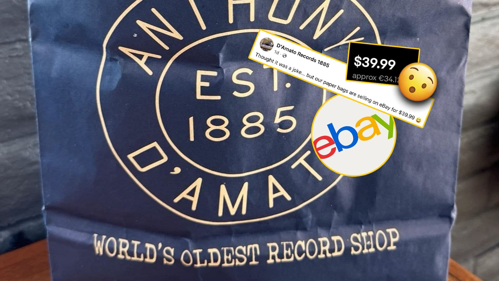 D'Amato Records Paper Bag Selling On Ebay For $39.99