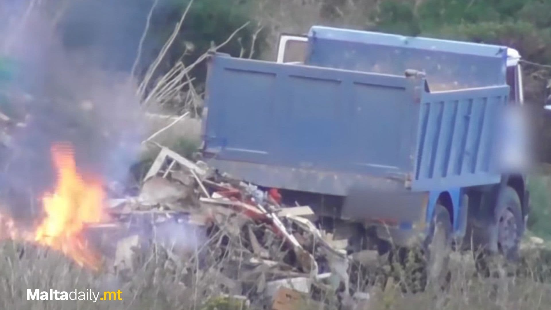 Man Caught Dumping Waste Onto Fire In Nature Spot