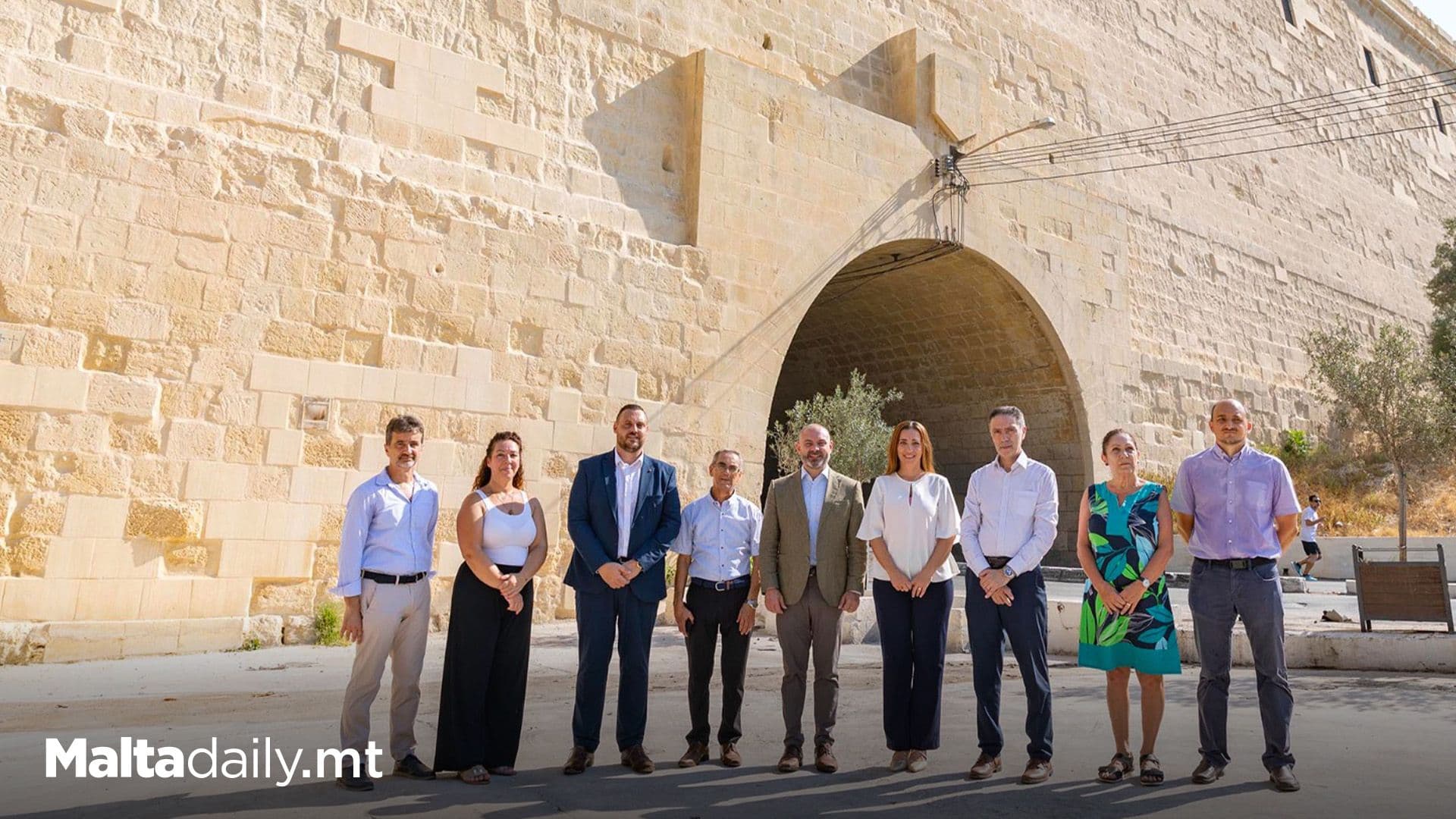 Restoration Completed On The Curtain Wall Of St Nicholas Dividing Bormla And Fgura