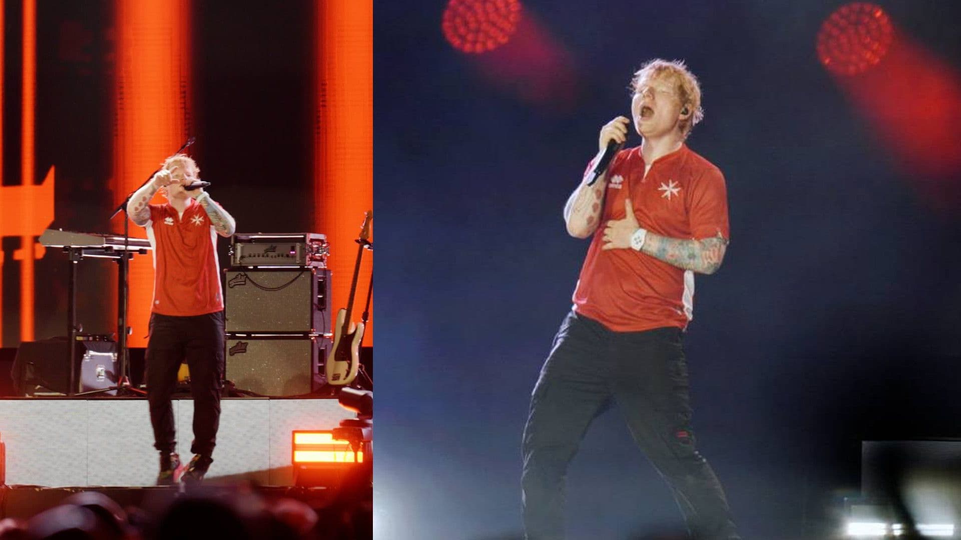 Ed Sheeran Rocks Malta National Shirt During Ta’ Qali Concert