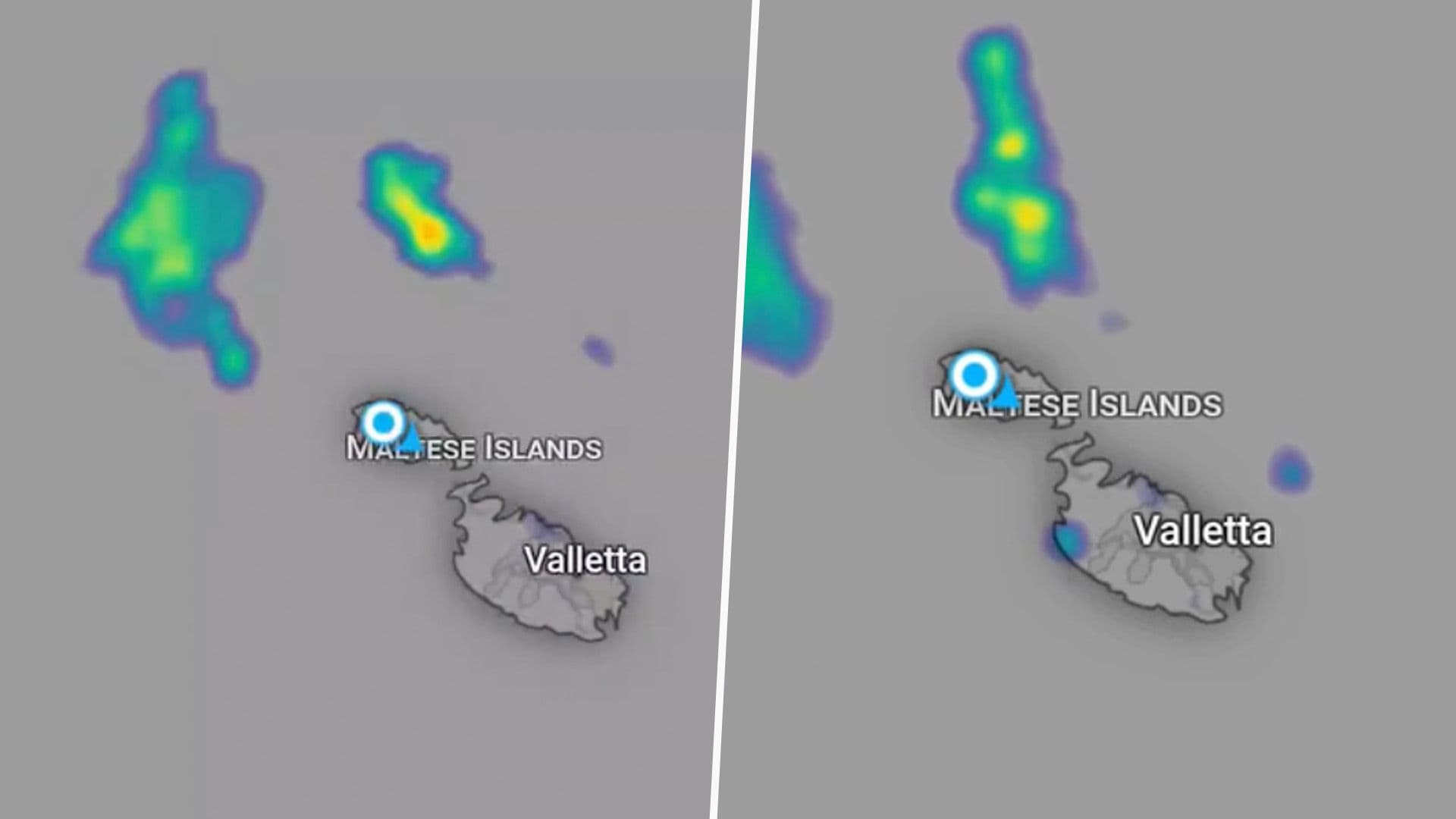 Rainy Showers Are Brewing Around Maltese Islands