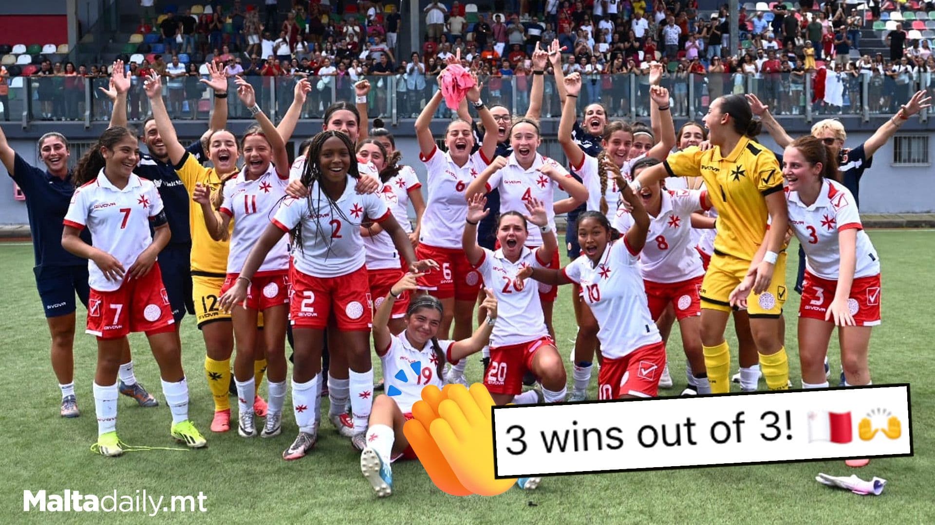 3/3 Wins For Malta’s U-15 Girls In UEFA Development Tournament