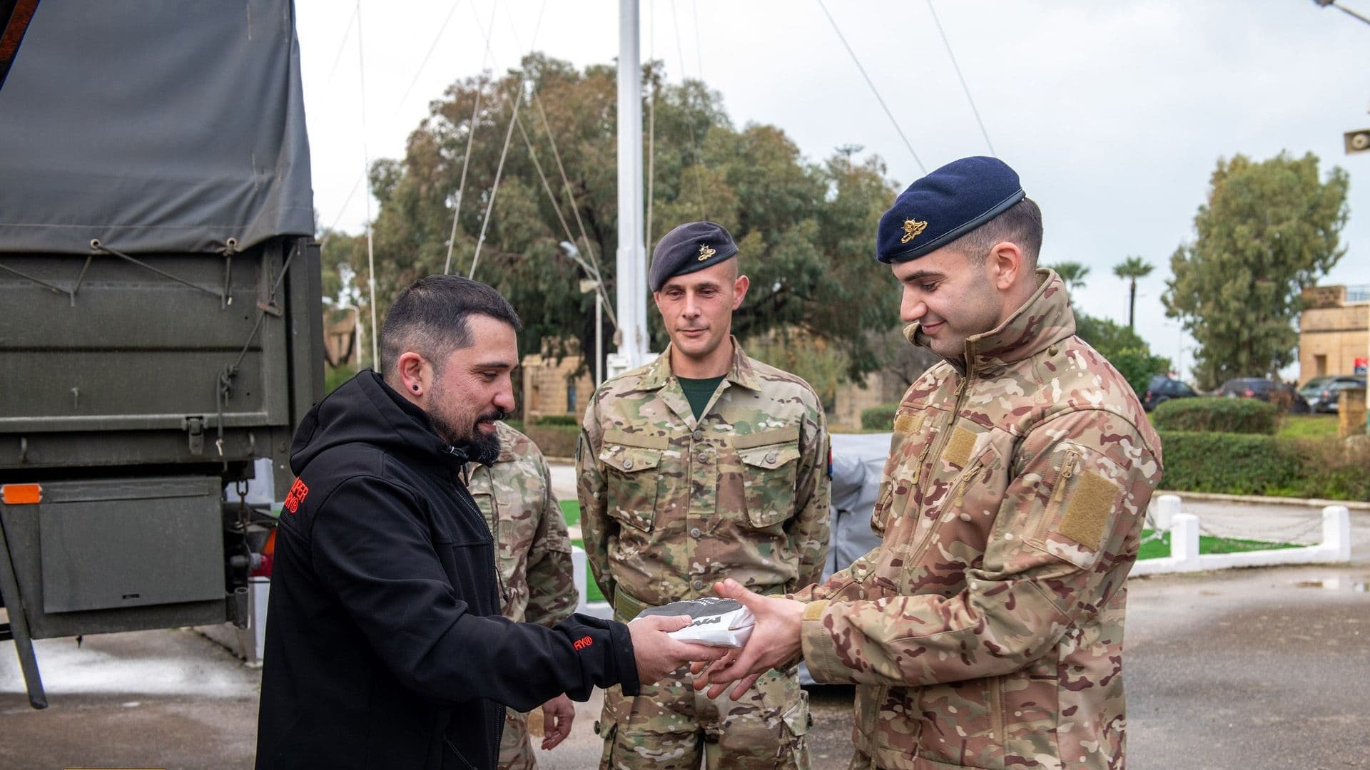 Panina Provides Food For Soldiers Working Through Storm Harry