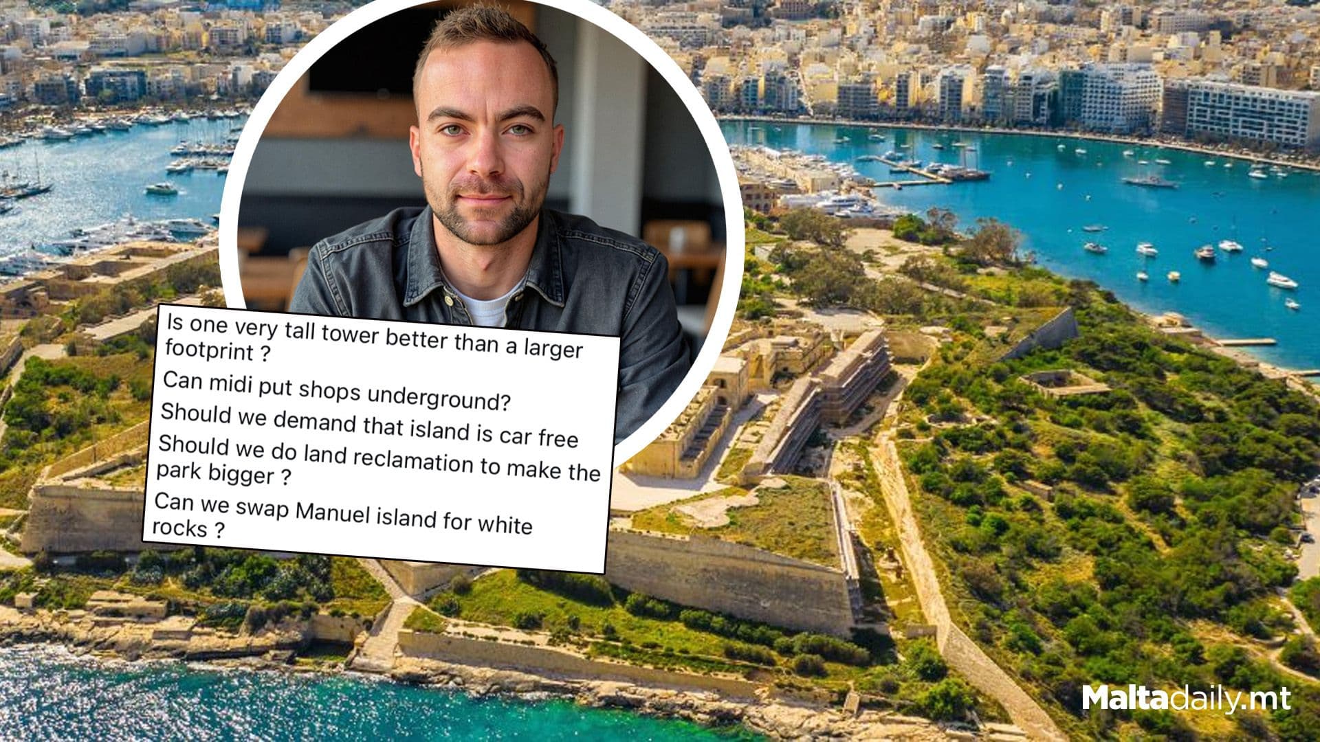 Independent Politician Says We Should Focus On Alternatives For Manoel Island
