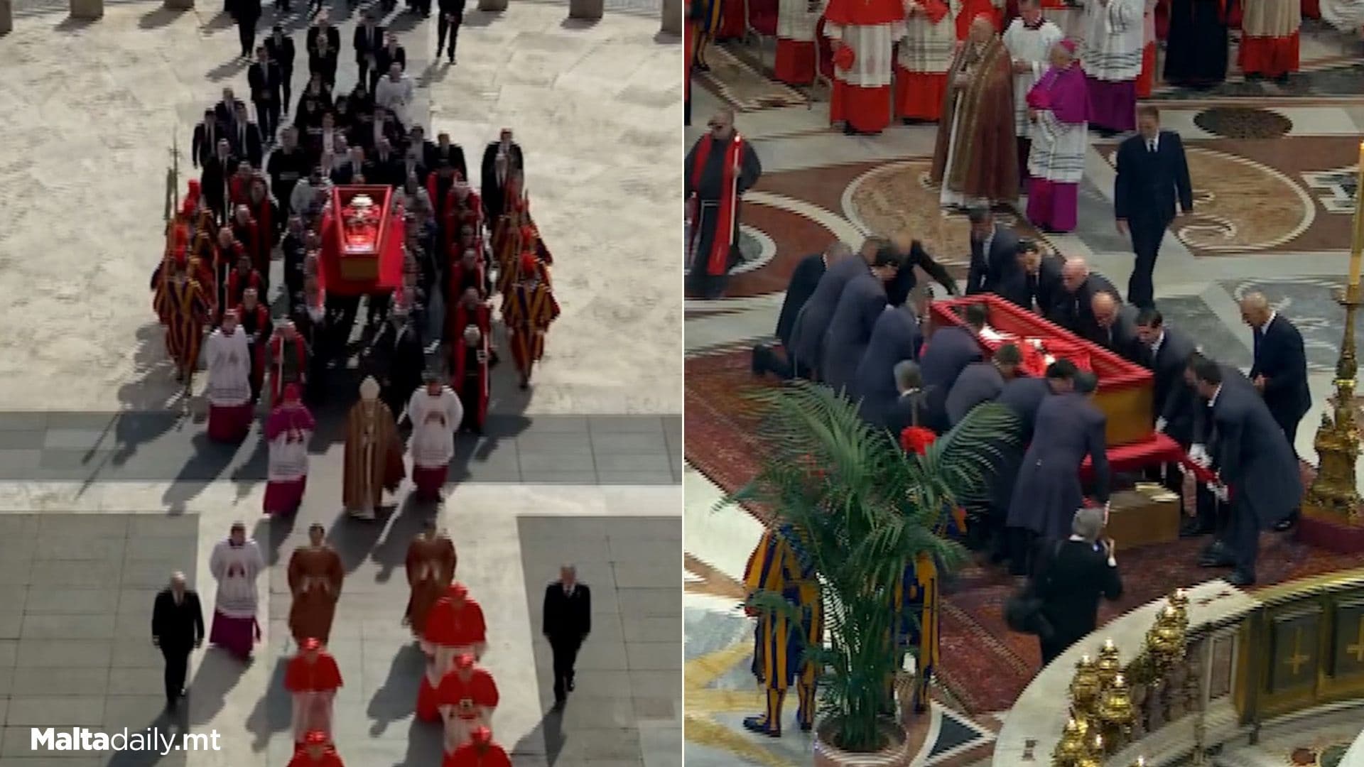 Pope Francis’ Body Carried To St Peter’s Basilica