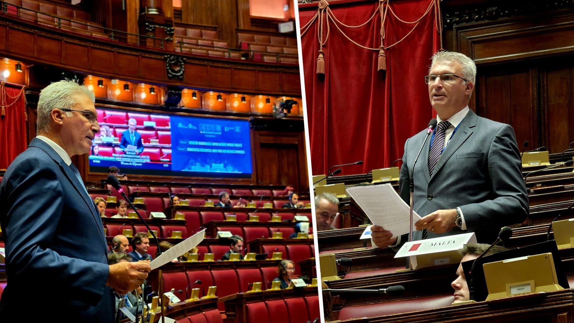 Carmelo Abela In European Conference Of Presidents Of Parliaments In Rome