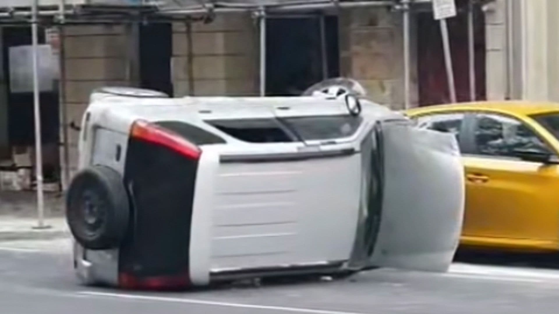 Vehicle Overturns This Morning In Msida Area