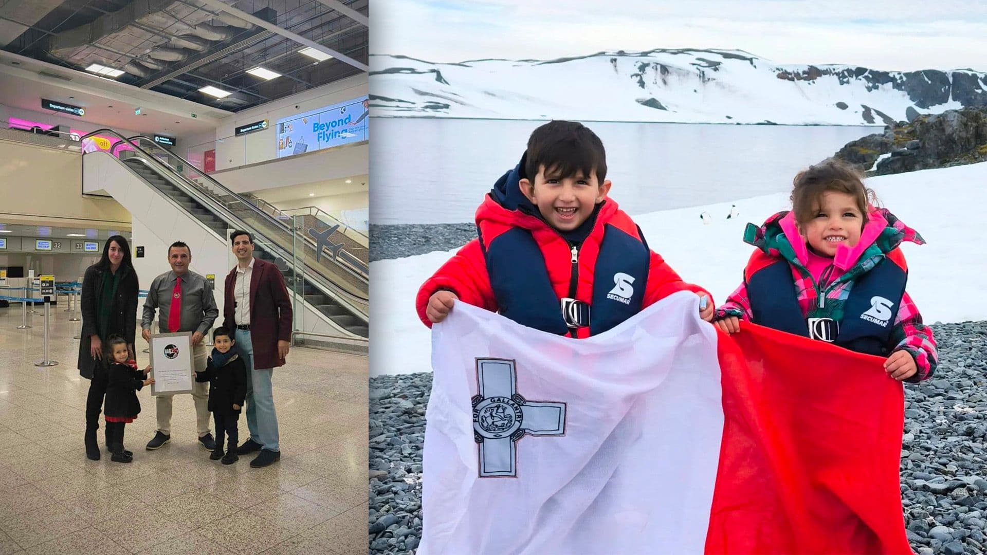 Youngest Maltese Siblings to Explore Antarctic Recognised by The Malta Records