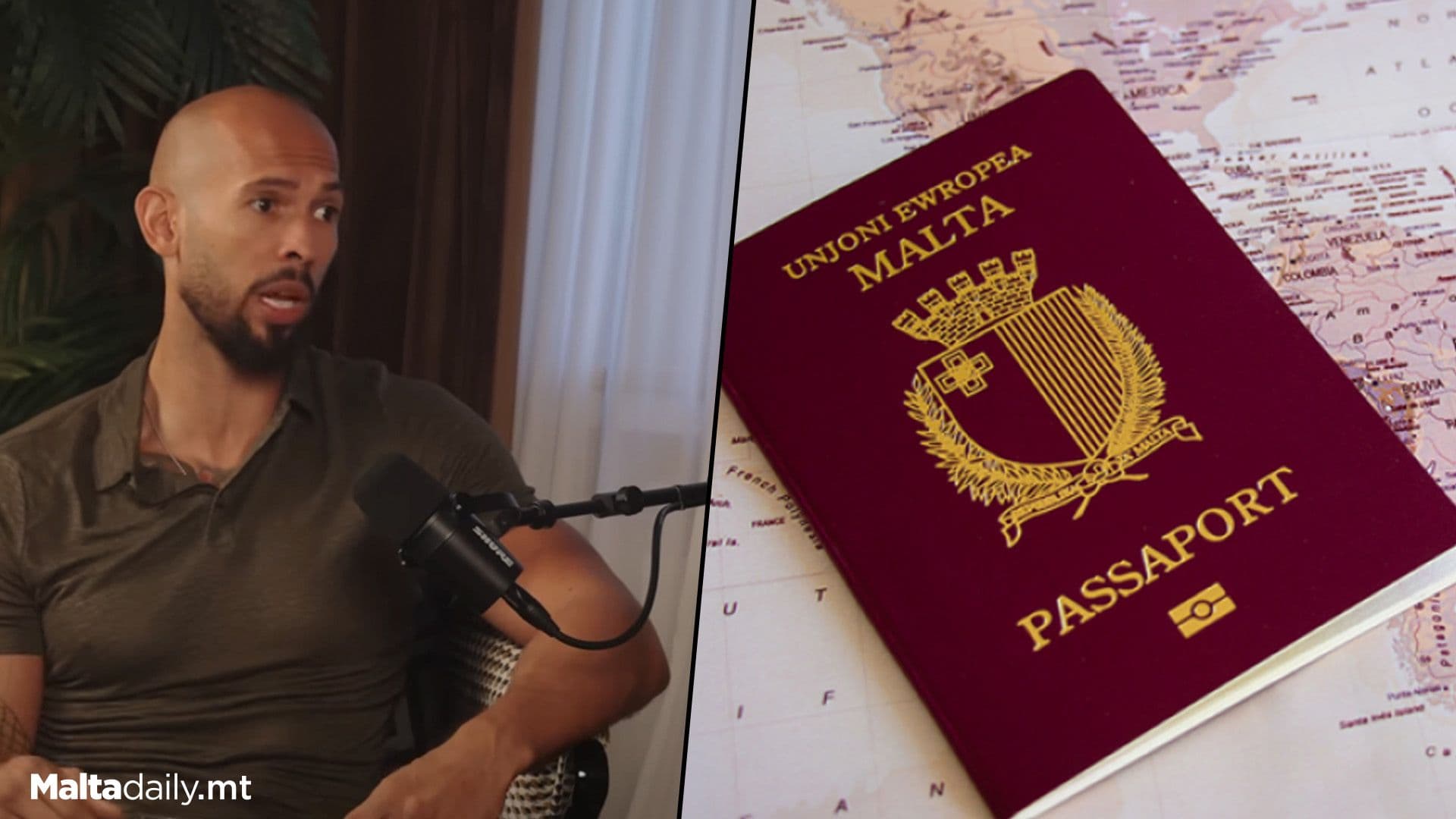 Andrew Tate Recommends Malta’s Investment Citizenship Scheme