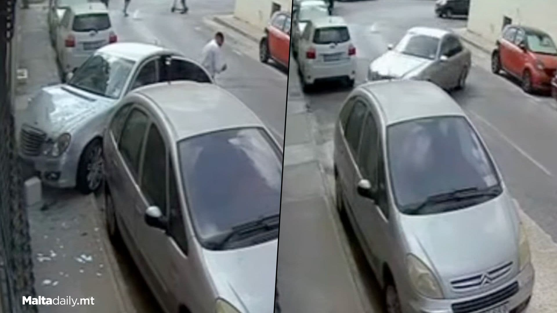 CCTV Captures Moment Car Crashes Into Marsa Residence