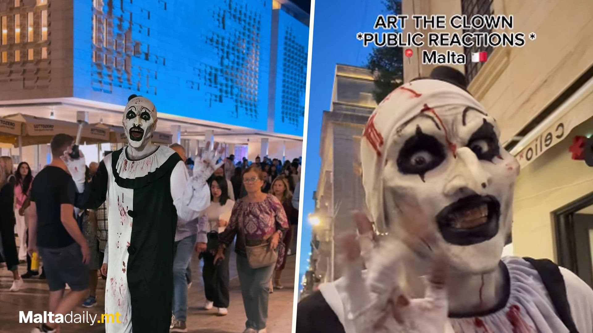 Henry Galea Getting People In Valletta In Halloween Spirit