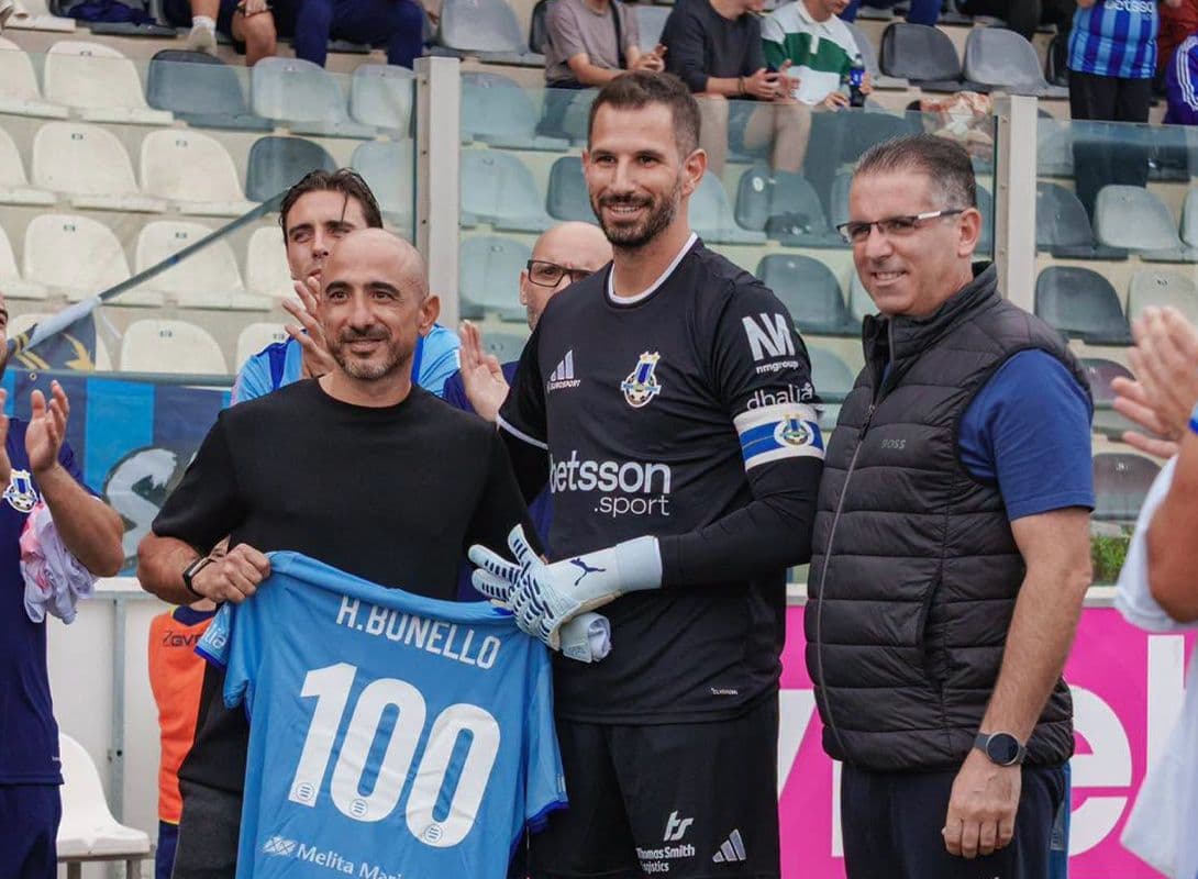 Henry Bonello Celebrates 100 Appearances in Sliema Blue