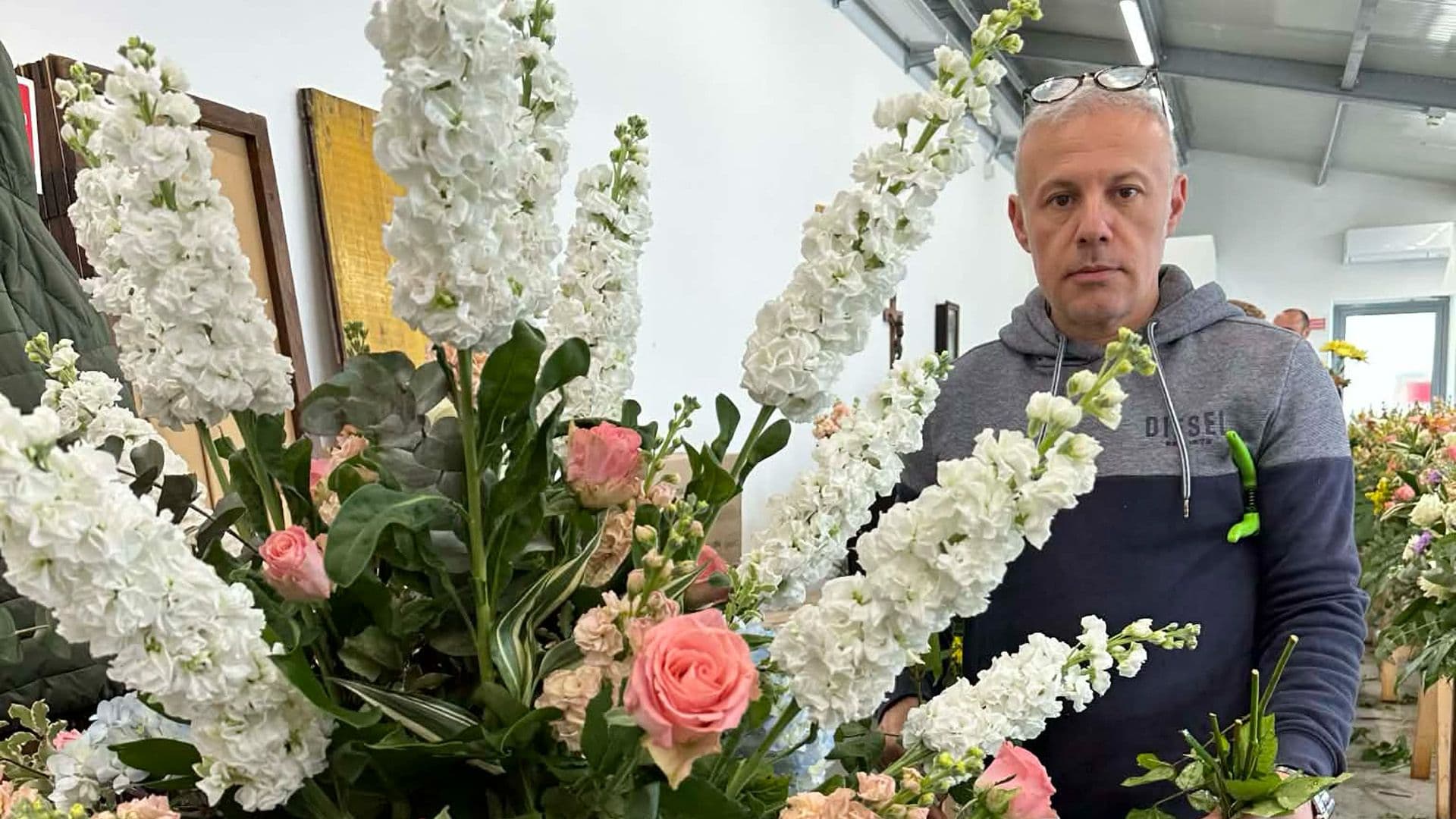 Maltese Florist David Grech Prepares Decorations For Easter Celebrations At Vatican Basilica