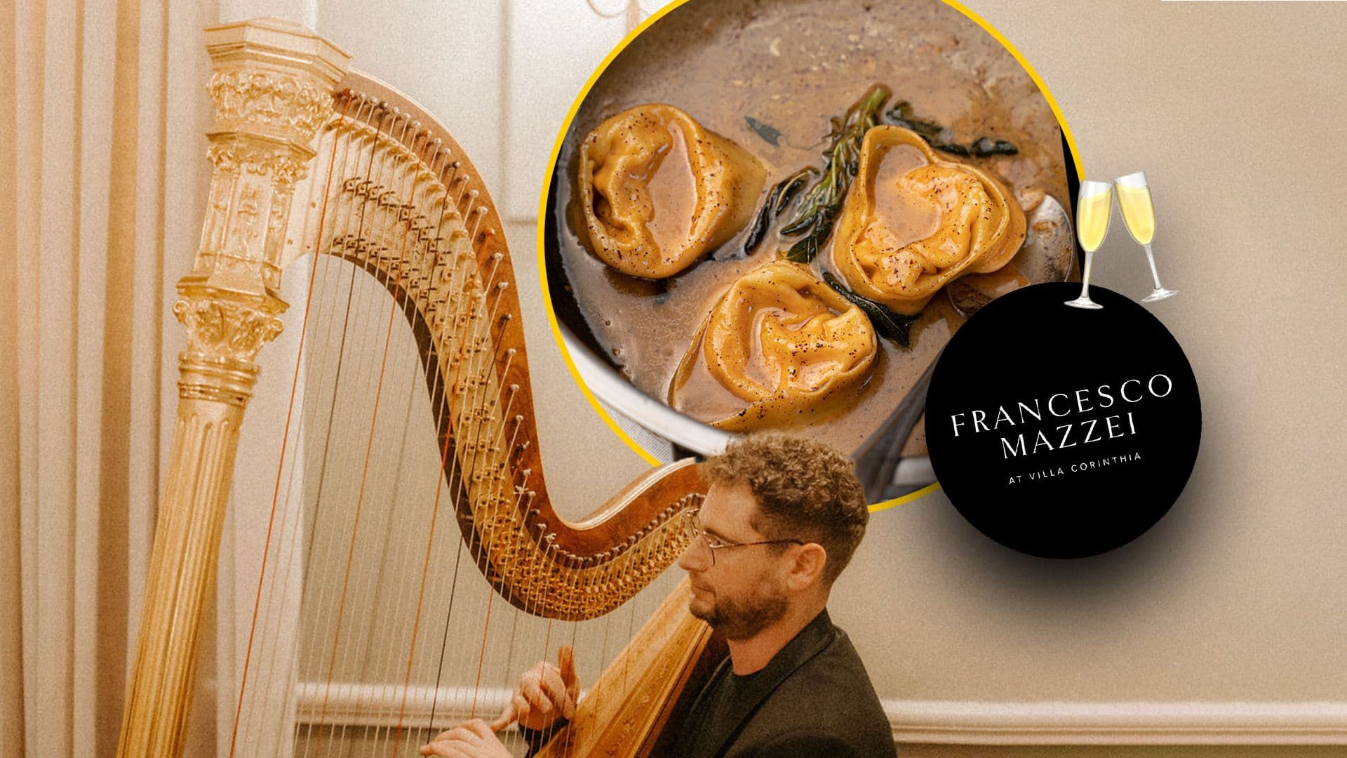 New Year's Day Magic At Villa Corinthia With Harpist Jacob Portelli
