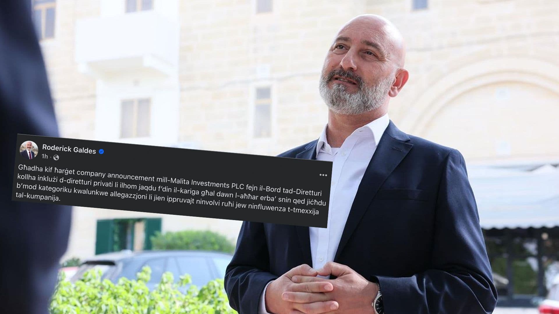 Roderick Galdes Responds To Allegations Regarding Malita Investments PLC