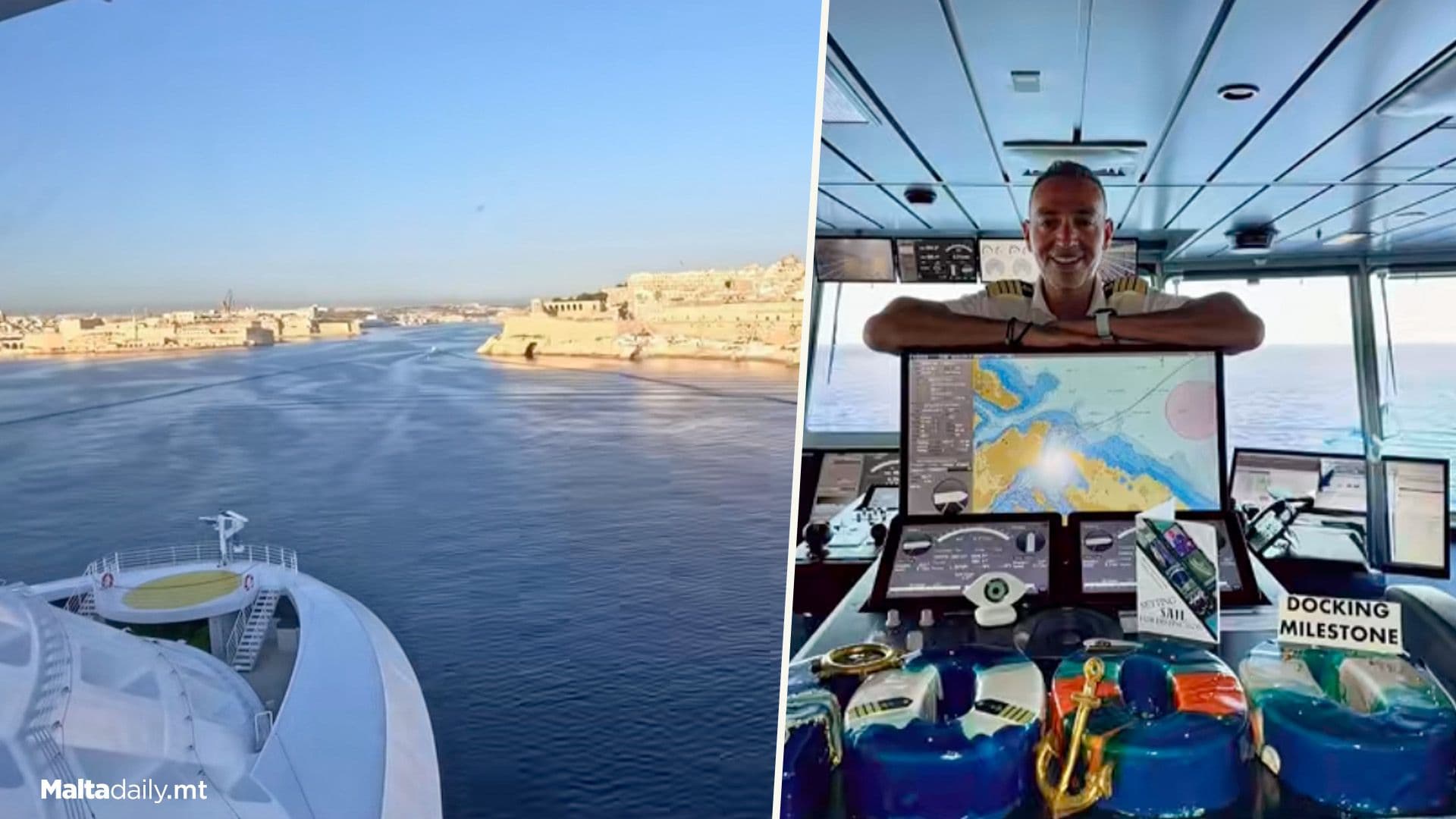 Cruise Captain Celebrates 1000th Docking In Malta