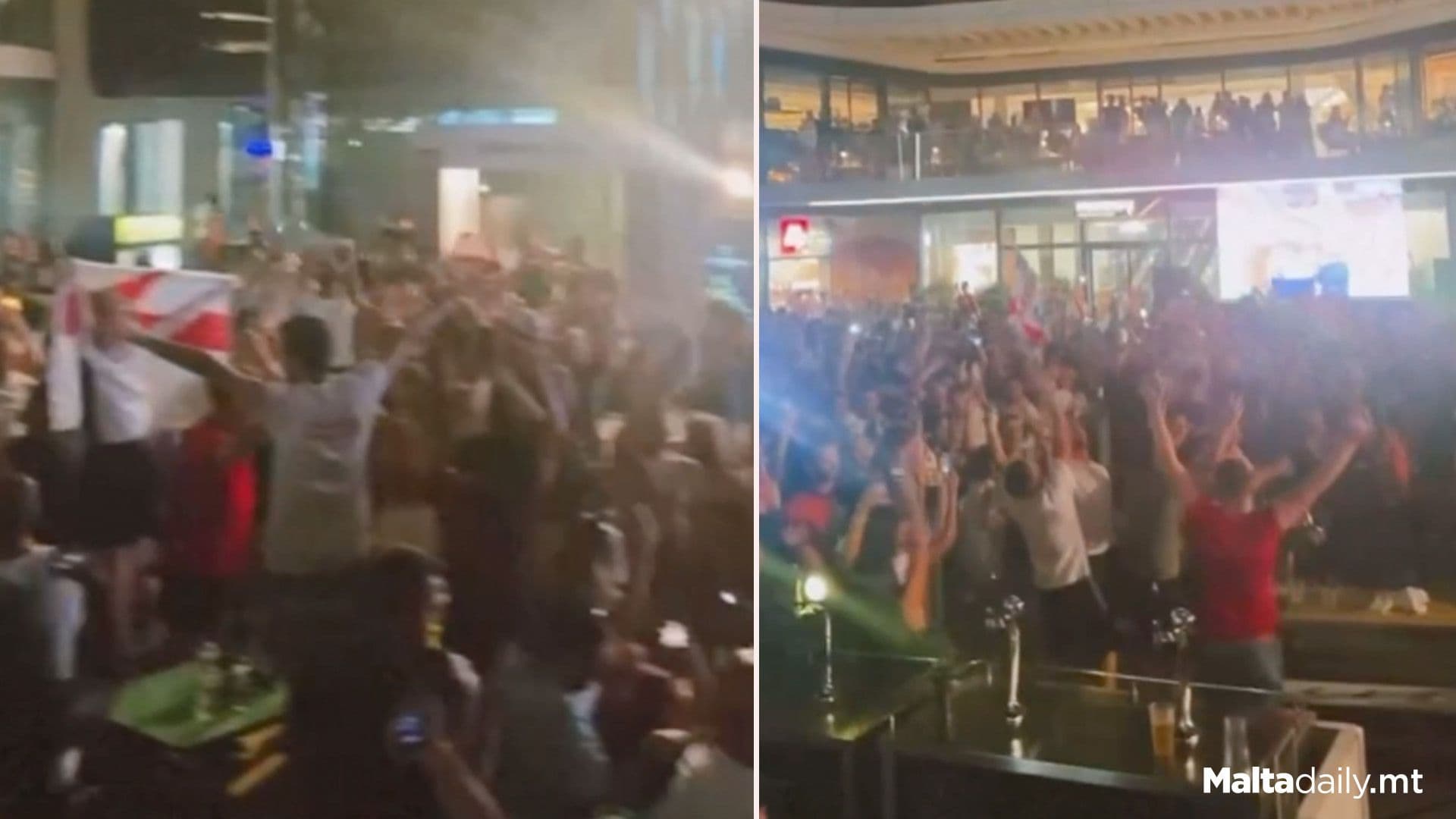 Thousands Celebrate England’s Win At Mercury Towers