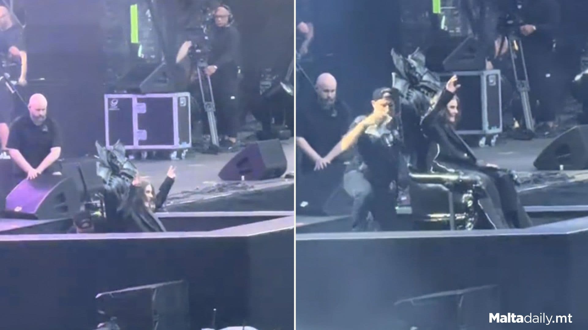 Ozzy Osbourne Performs From Black Throne In Farewell Gig