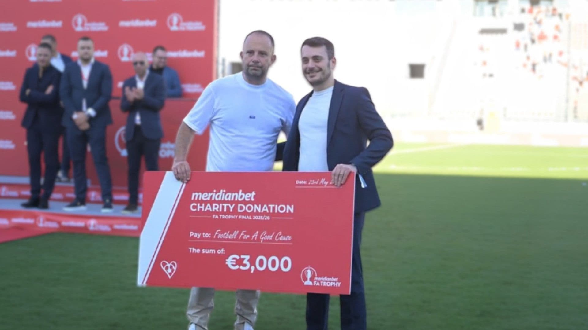 Valletta FC Selects Caritas Malta For Meridianbet’s €3,000 FA Trophy CSR Donation