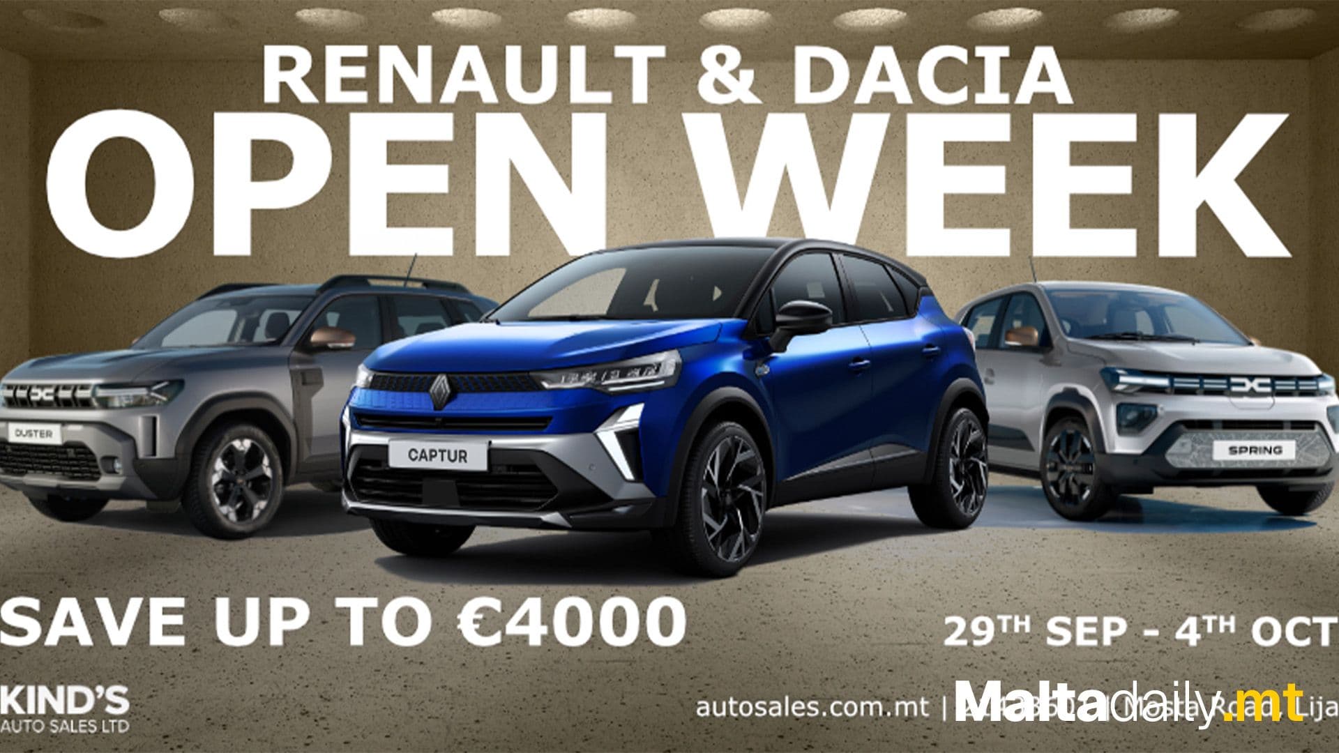 Exclusive Renault & Dacia Open Week Offers In Malta