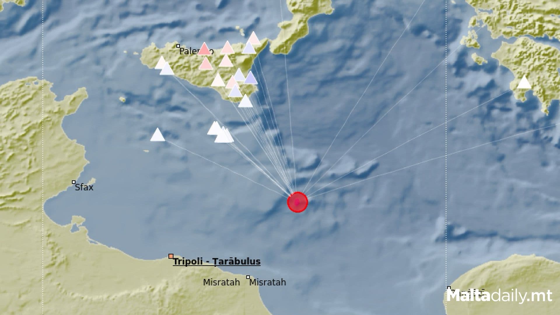 Two Earthquakes Recorded Near Malta in Central Mediterranean