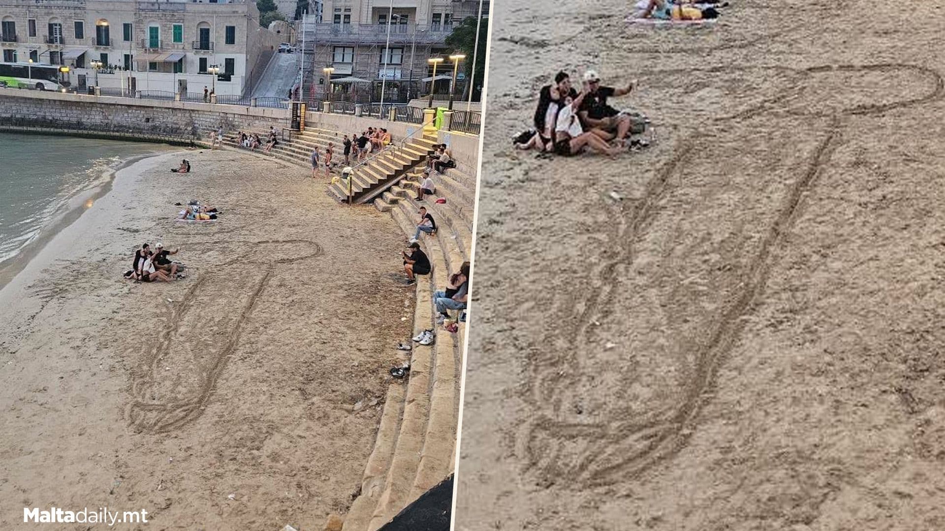 P*nis San Drawing Appears In Balluta Bay Over The Weekend