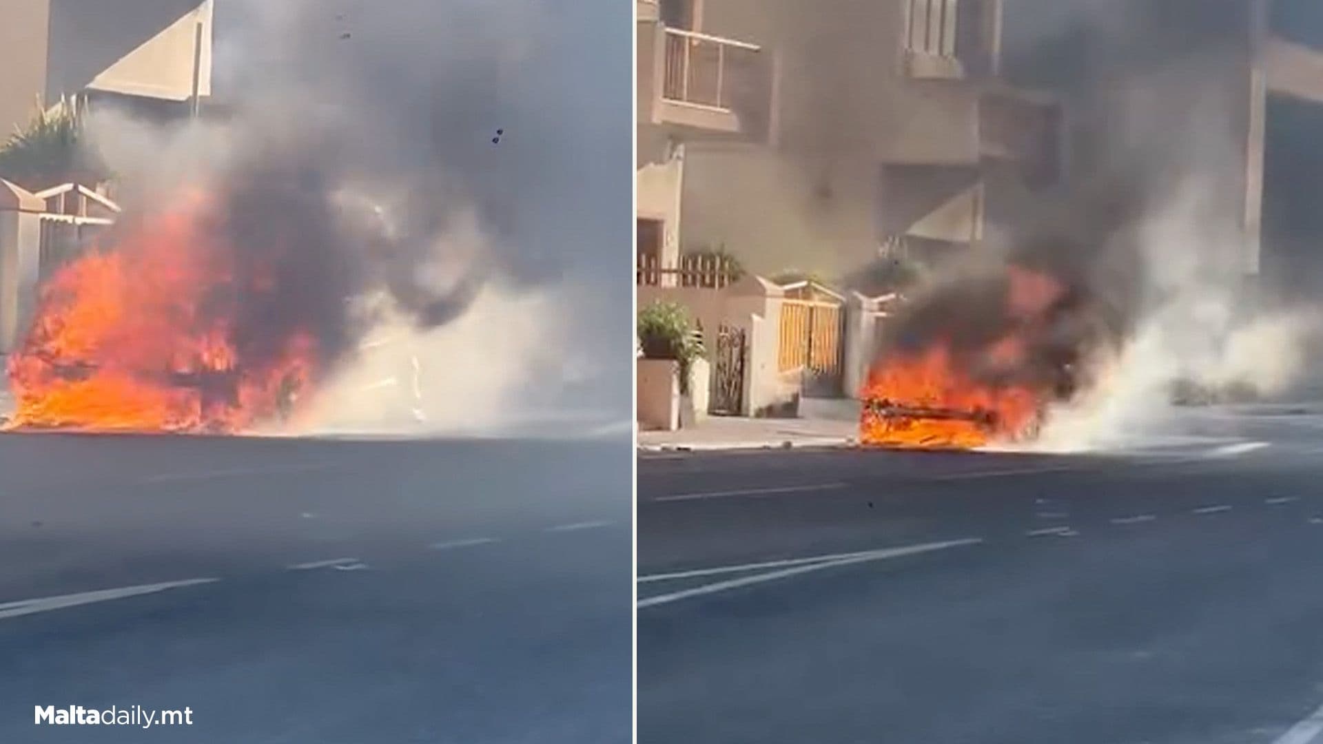 Car Catches Fire In Ħ’Attard On Monday Evening