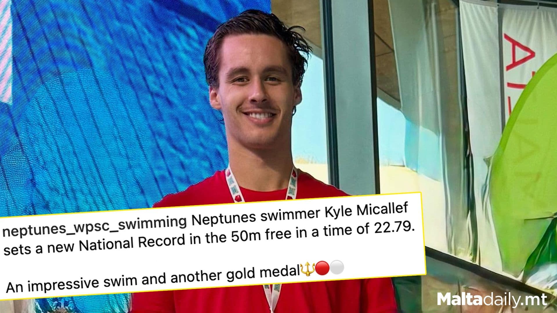 Kyle Micallef Set New National Record At Swimming Championships