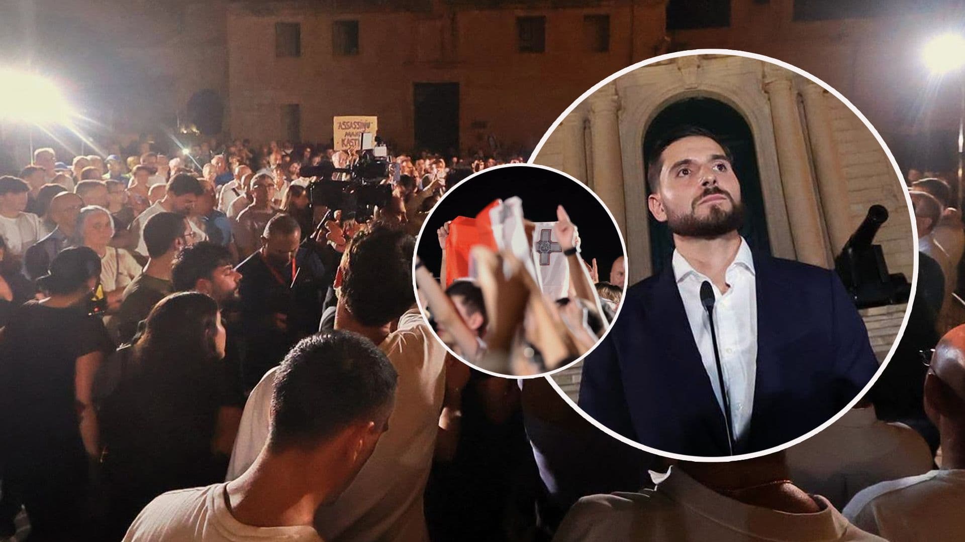 Crowds Gather Outside Castille After Yorgen Fenech Trial Conclusion