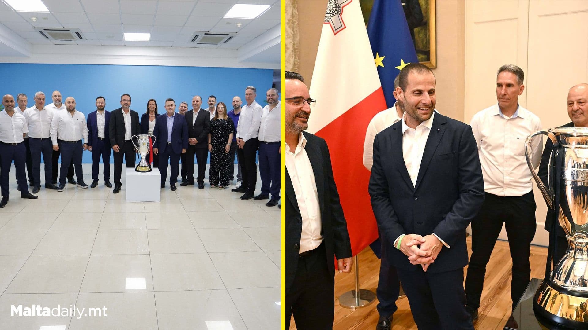 Ħamrun Spartans Visits Prime Minister & Opposition Leader Following 2025 League Title win