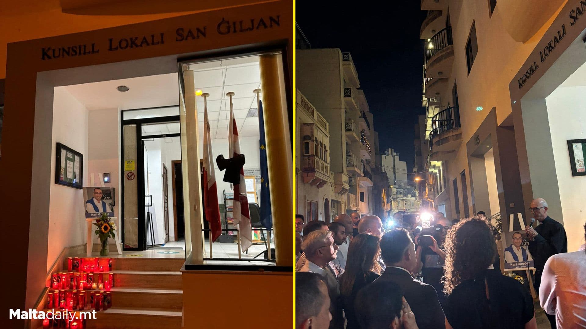 A vigil held in memory of Karl Gouder