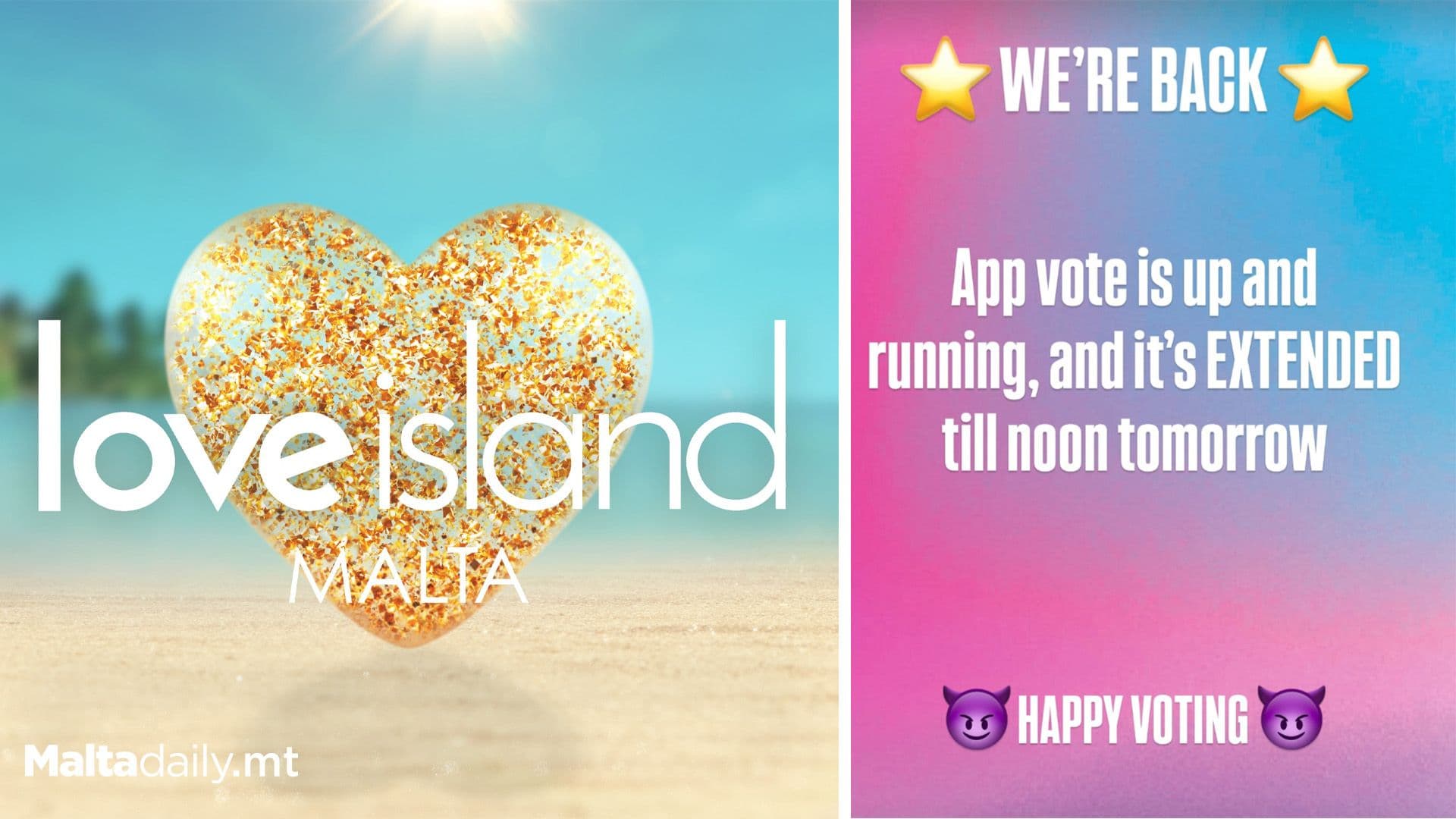 Love Island Malta App Back Up For Voting