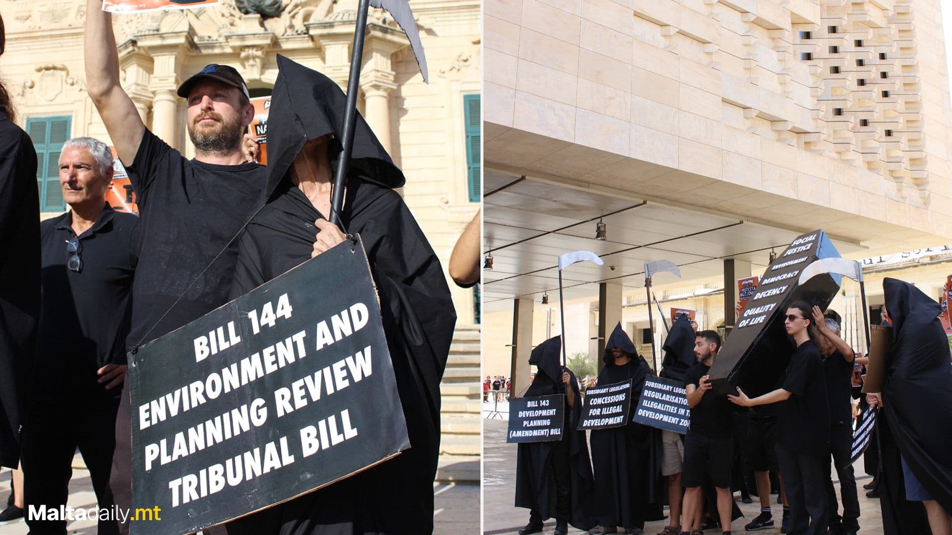 ‘Grim Reapers’ Protest Proposed Planning Package