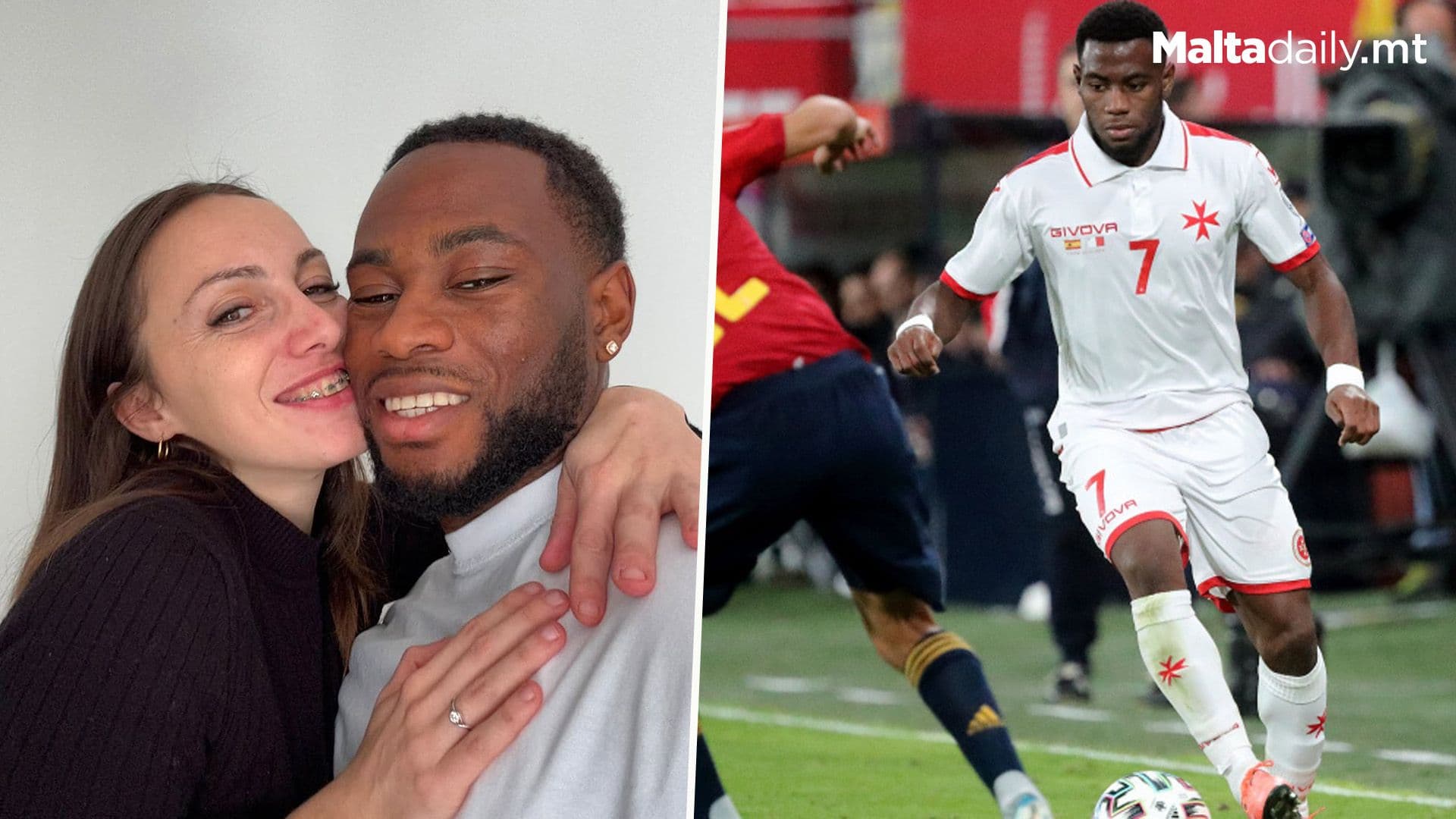 Maltese Star FootballerJoseph Mbong Proposes To Girlfriend