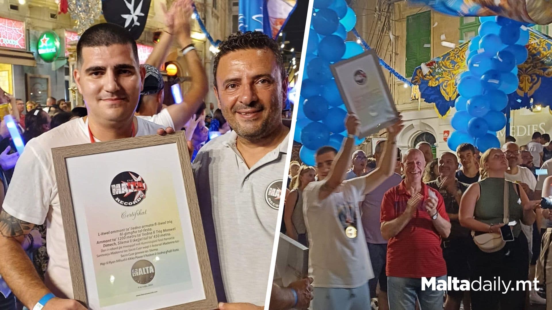 Sliema Breaks National Record With Longest Feast Bunting Display