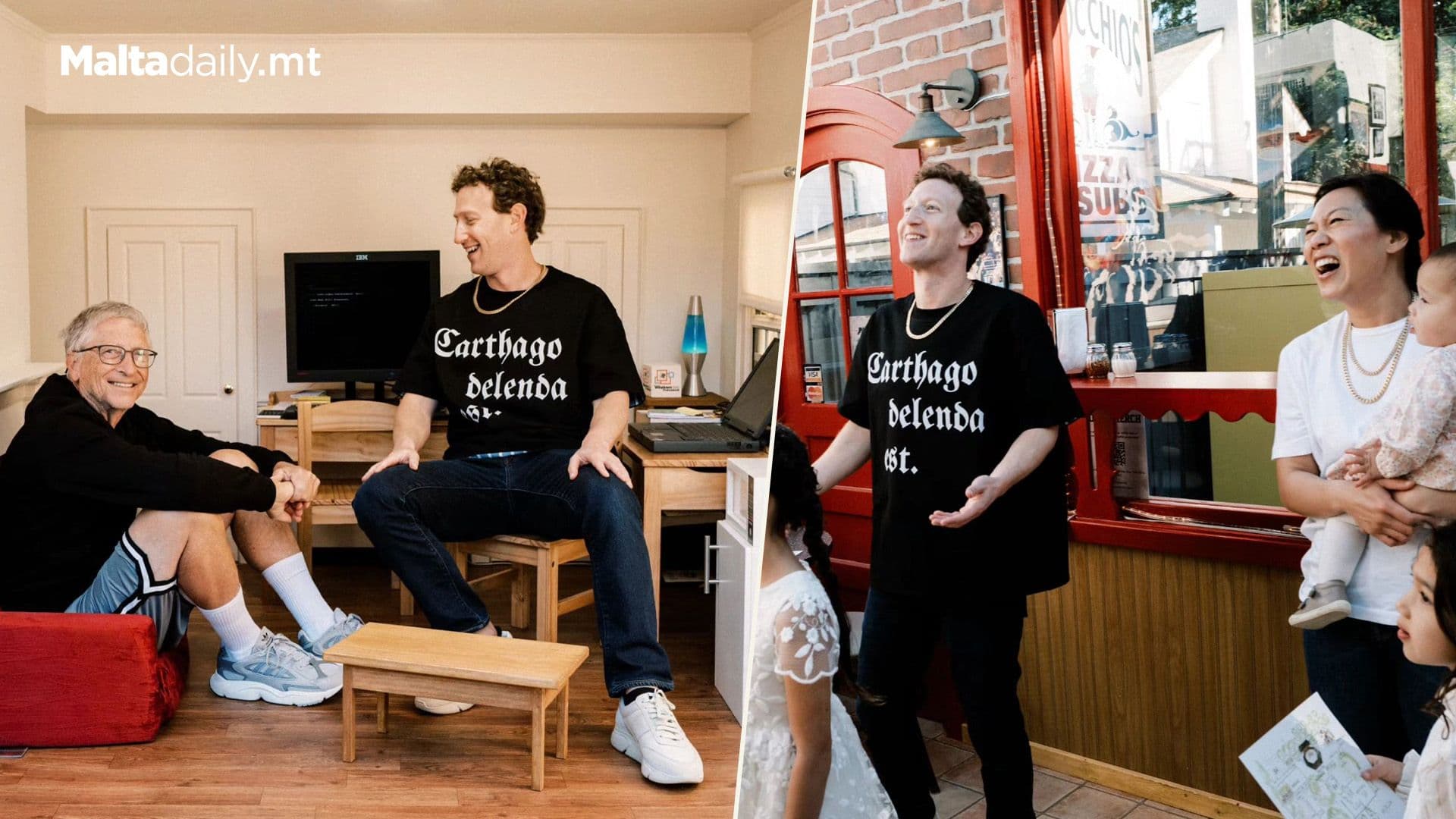 Mark Zuckerberg Celebrates 40th Birthday With Bill Gates