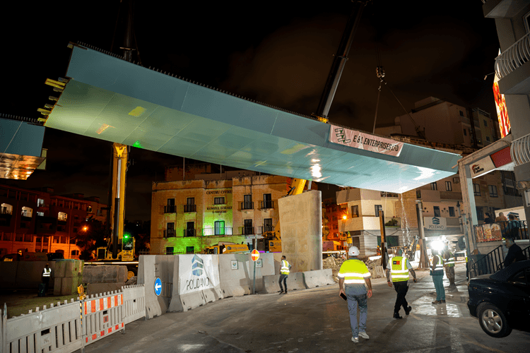 Last Parts Of The Msida Flyover Have Been Placed
