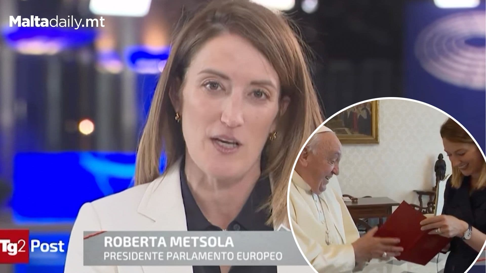 EP President Roberta Metsola Interviewed On Rai’s TG2 On Pope Francis’ Legacy