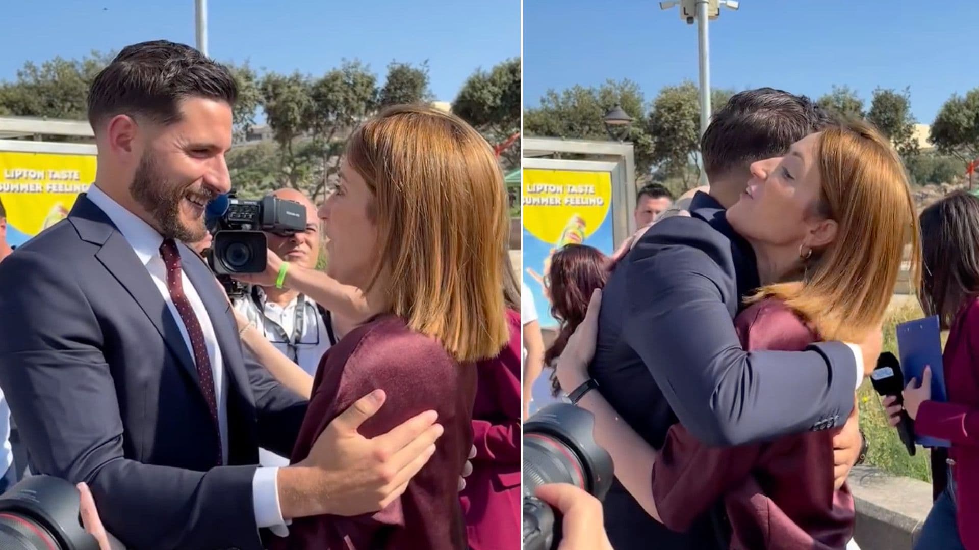 Roberta Metsola Accompanies Alex Borg On Voting Day