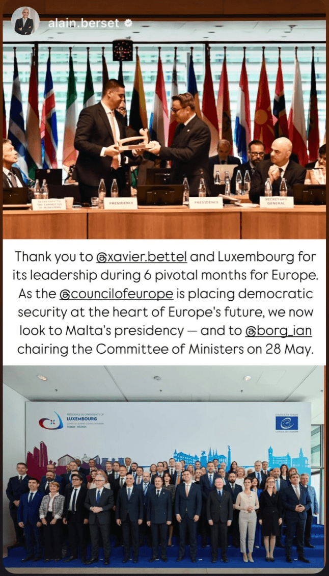Malta Takes Over Presidency Of Council Of Europe’s Committee Of Ministers